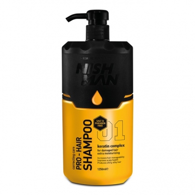 Keratínový šampón na vlasy NISH MAN Pro-hair shampoo 1250 ml