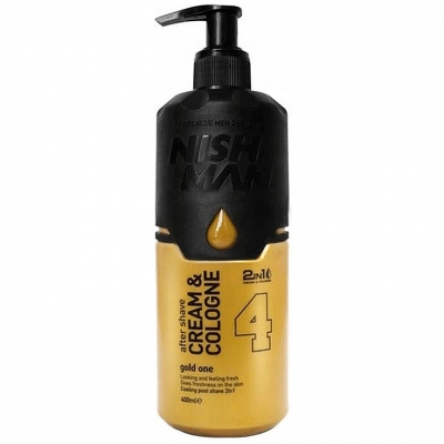 Hydratačný krém a kolínska 2v1 NISH MAN After shave Gold one 400 ml