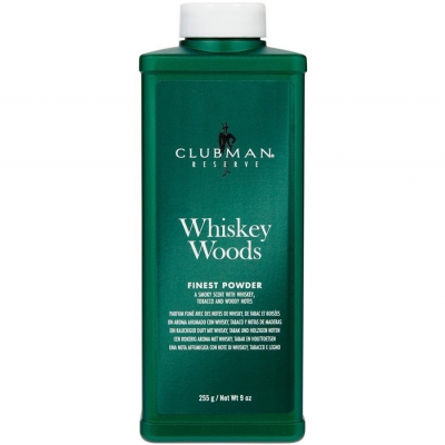 Pánsky telový púder CLUBMAN Pinaud Whiskey woods powder 255 g