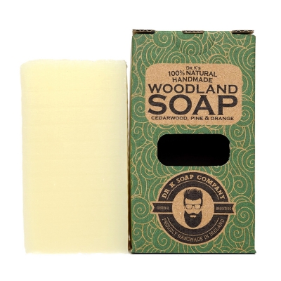 Tuhé mydlo s cédrovým drevom a sladkým pomarančom DR K SOAP COMPANY Woodland soap XL 225 g