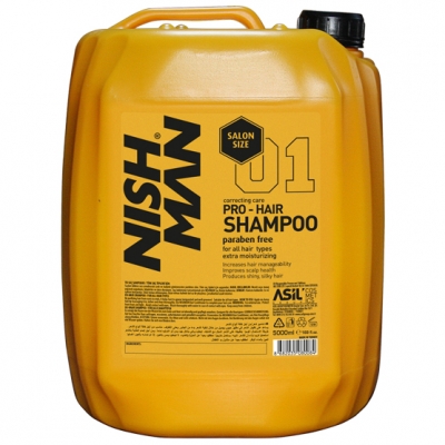 Profesionálny šampón na vlasy NISH MAN Pro hair shampoo 5000 ml