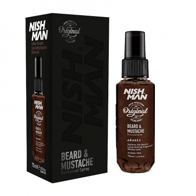 Parfum na bradu NISH MAN Beard & mustache perfumed spray Adonis 75 ml