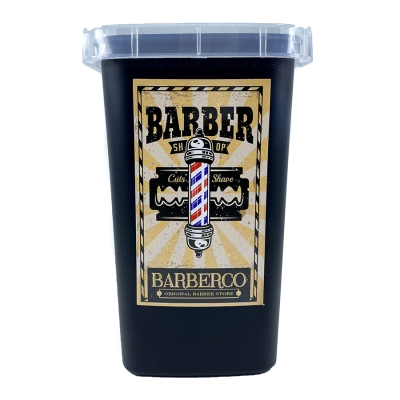 Kontajner na použité žiletky BARBERCO - čierny