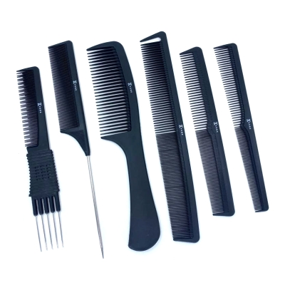 Sada hrebeňov na vlasy KOBE Barber comb set - 6 ks