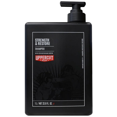 Posilňujúci šampón na vlasy UPPERCUT Deluxe Strength & Restore shampoo 1000 ml