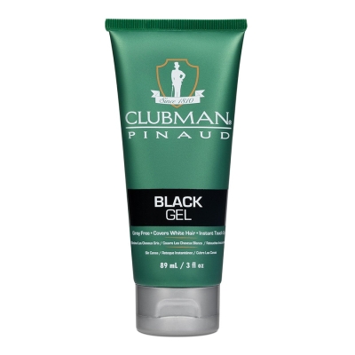 Farba na vlasy a bradu CLUBMAN Pinaud Black gel - čierna 89 ml