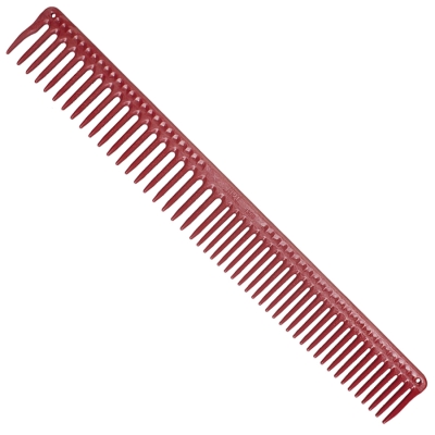 Kadernícky hrebeň JRL Long round tooth cutting comb J306 - červený