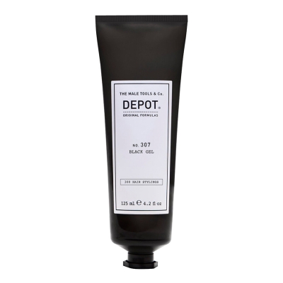 Čierny gél na vlasy na dočasné zakrytie šedín DEPOT No. 307 Black gel 125 ml