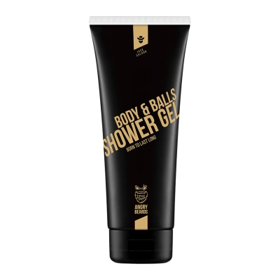 Sprchový gél na telo a gule ANGRY BEARDS Body & Balls Shower gel Jack Saloon 230 ml