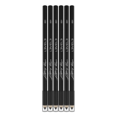 Čierna ceruzka na kreslenie do vlasov L3VEL3 Liner pencils Black - 6 ks