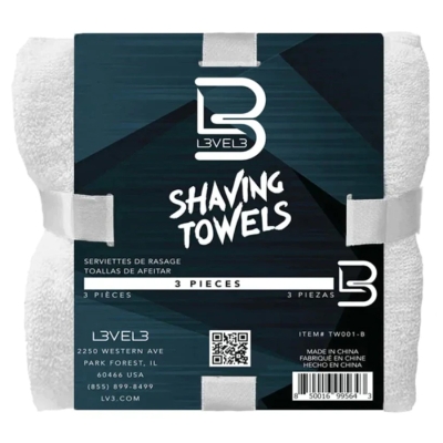 Uteráky na holenie L3VEL3 Shaving towels - 3 ks