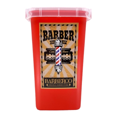 Kontajner na použité žiletky BARBERCO - červený