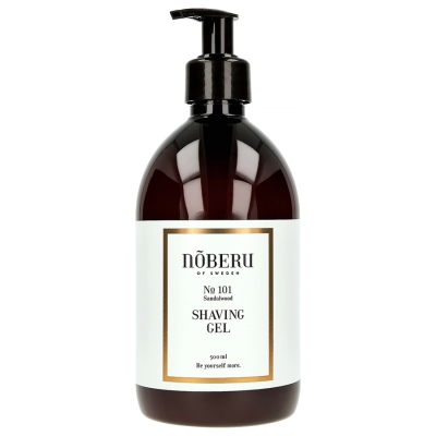 Transparentný gél na holenie NOBERU Shaving gel Sandalwood 500 ml