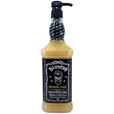 Metalicky zlatý gél na holenie BANDIDO Exclusive shaving gel Metallic Gold 1000 ml