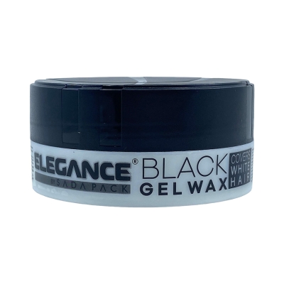 Čierny krycí gél na vlasy ELEGANCE Black gel wax 140 g