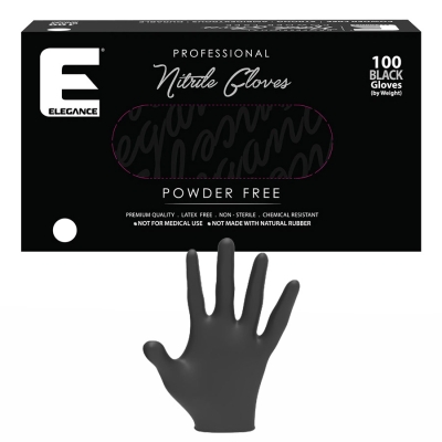 Čierne profesionálne nitrilové rukavice ELEGANCE Nitrile gloves Black 100 ks