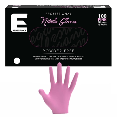 Ružové profesionálne nitrilové rukavice ELEGANCE Nitrile gloves Pink 100 ks