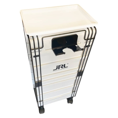 Kadernícky pojazdný vozík JRL Barber trolley White