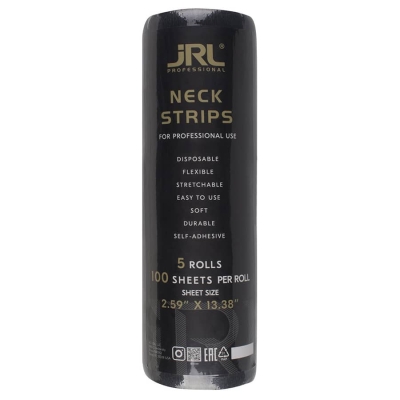 Krepové límce JRL Neck strips Black 500 ks