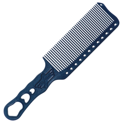 Extra veľký hrebeň Y.S. PARK Flattop slim comb YS-s282 - modrý