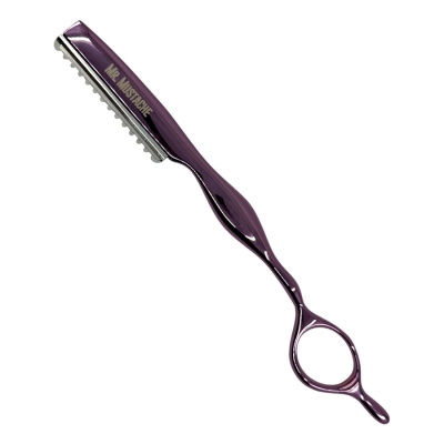 Efilačná britva na zrezávanie vlasov MR. MUSTACHE Styling razor Purple gold