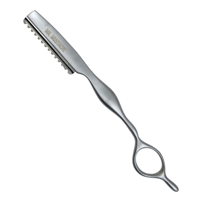 Efilačná britva na zrezávanie vlasov MR. MUSTACHE Styling razor Silver