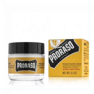 Vosk na fúzy PRORASO Moustache wax Drevo a korenie 15 ml