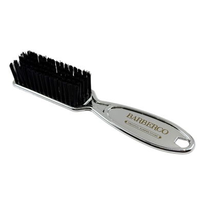 Strieborná kefa na fade BARBERCO Silver fade brush
