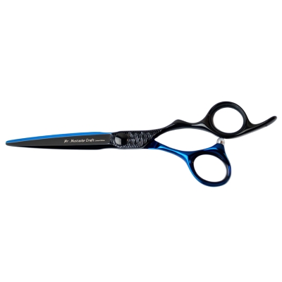 Kadernícke nožnice MR. MUSTACHE Craft Black-Blue - 5,5" / 6,0"
