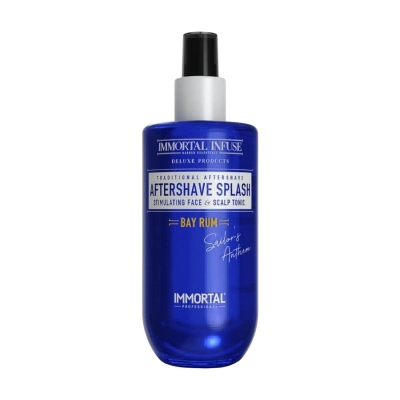 Voda po holení a stimulačné tonikum pre pokožku hlavy IMMORTAL Infuse Aftershave splash Bay rum Sailor's anthem 250 ml