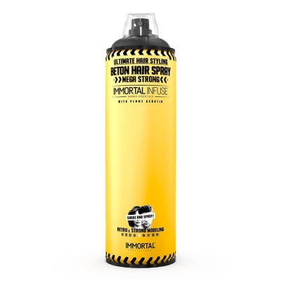 Silne fixačný lak na vlasy s keratínom IMMORTAL Infuse Beton Mega strong hair spray 500 ml