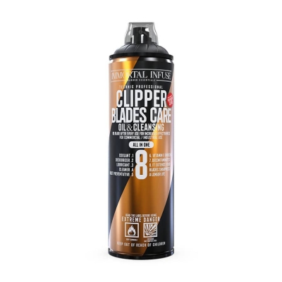 Ochranný a dezinfekčný sprej na hlavice strojčekov a nástroja IMMORTAL Infuse 8in1 Clipper blades care 500 ml