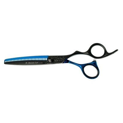 Efilačné nožnice MR. MUSTACHE Craft Black-Blue 6,0"
