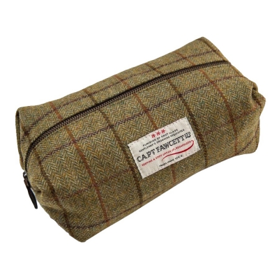 Tweedová toaletná taška CAPTAIN FAWCETT Tweed wash bag