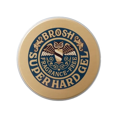 Silný gél na vlasy bez parfumácie BROSH Mini Super hard gel Fragrance free 70 g
