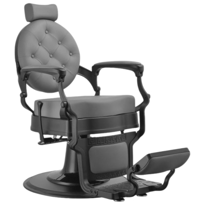 Luxusné barber kreslo BUZZ BLACK Gray chair