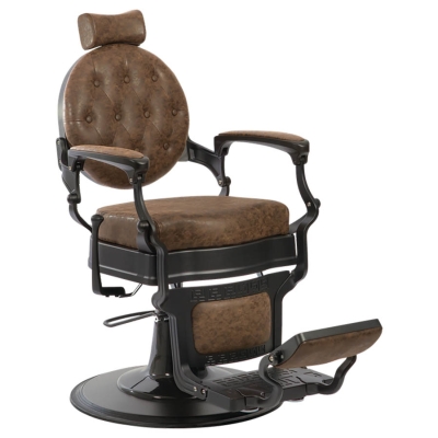 Vintage barber kreslo BUZZ BLACK Old brown chair