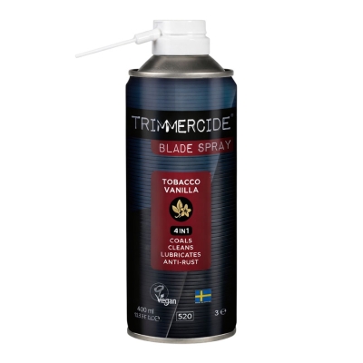 Sprej na čistenie strojčekov s vôňou TRIMMERCIDE 4in1 Blade spray Tobacco vanilla 400 ml