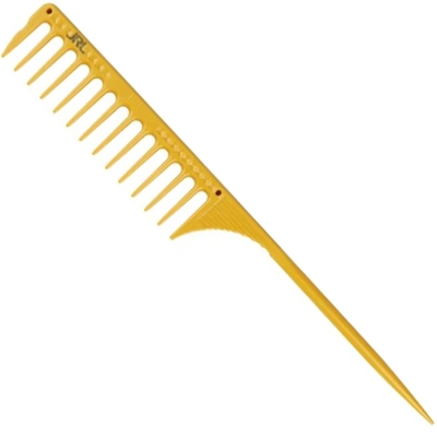 Profesionálny tupírovací hrebeň JRL Fine teeth tail comb J104 - žltý