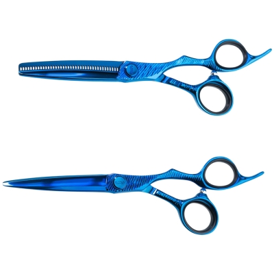 Set profesionálnych kaderníckych nožníc MR. MUSTACHE Portofino Blu 6,0″