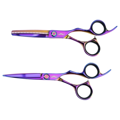 Set kaderníckych nožníc MR. MUSTACHE Rainbow 440c 5,5″