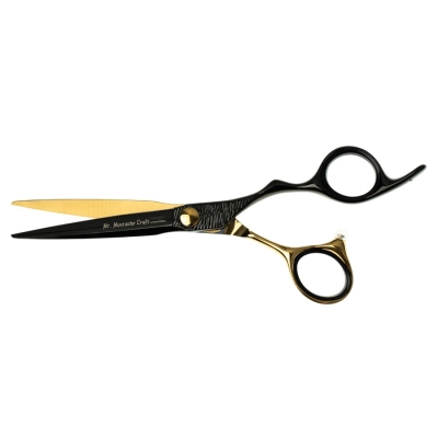 Kadernícke nožnice MR. MUSTACHE Craft Black-Gold 5,5"