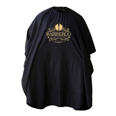 Elegantná barber pláštenka BARBERCO Black cape - zapínanie na suchý zips