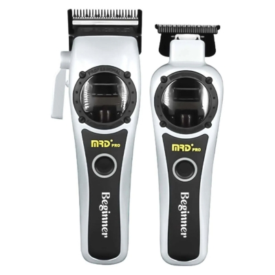 Sada strihacieho a kontúrovacieho strojčeka MRD Pro Vector clipper & trimmer - White combo set