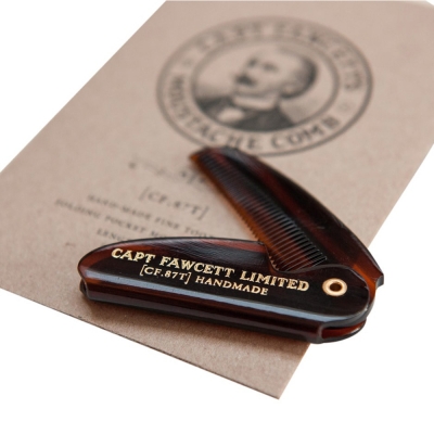 Skladacie hrebeň na fúzy CAPTAIN FAWCETT Folding pocket moustache comb