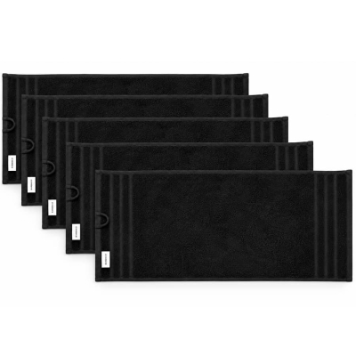 Čierne kadernícke uteráky BARBERCO Towels - 5 ks