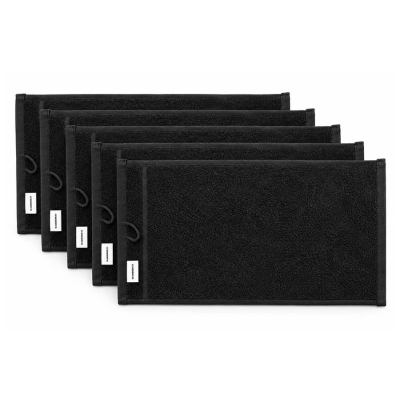 Čierne uteráky na holenie BARBERCO Shaving towels - 5 ks