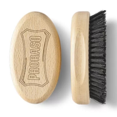 Veľká drevená kefa na bradu PRORASO Beard brush