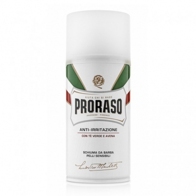 Pena na holenie pre citlivú pokožku PRORASO Shaving foam Zelený čaj 300 ml