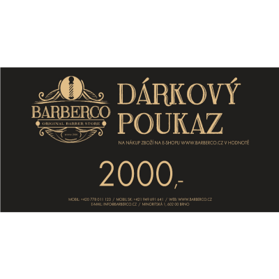 Darčekový poukaz BARBERCO v hodnote 100 €